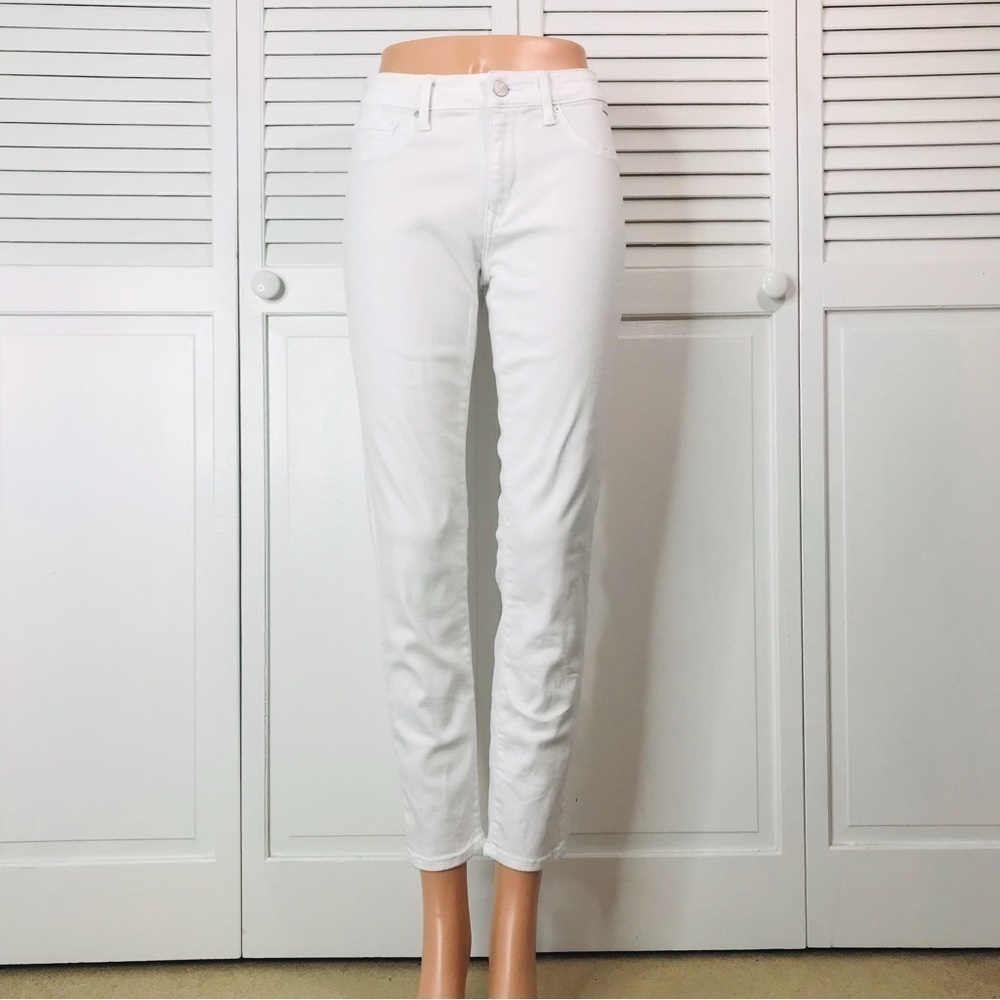 MAVI White Adriana Mid-Rise Super Skinny Ankle Jeans Size 28